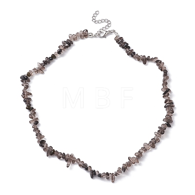 Natural Ice Obsidian Chip Beaded Necklace NJEW-JN04615-01-1