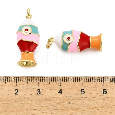 Brass Enamel Pendants KK-H527-05B-G01-1