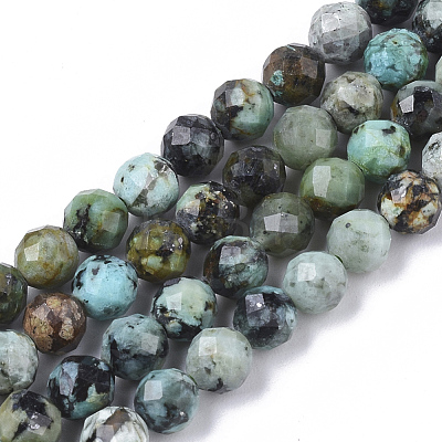 Natural African Turquoise(Jasper) Beads Strands G-S361-5mm-002-1