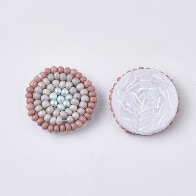 Glass Seed Beads Cabochons FIND-S321-03E-1