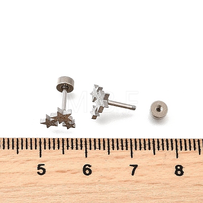 304 Stainless Steel Stud Earrings EJEW-H161-01P-B-1