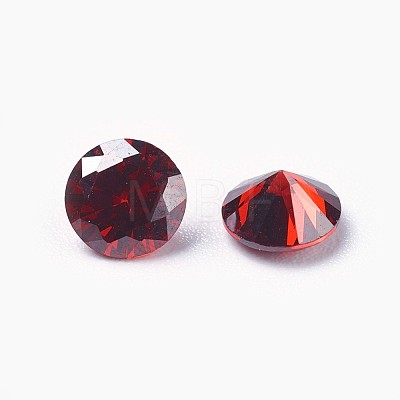 Cubic Zirconia Pointed Back Cabochons ZIRC-WH0001-B07-1