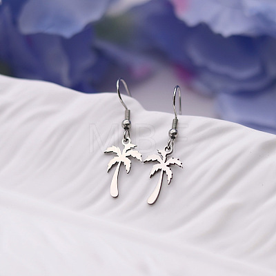 201 Stainless Steel Dangle Earrings FS-WG73688-02-1