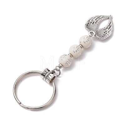 Tibetan Style Alloy Pendants Keychain KEYC-JKC00892-1