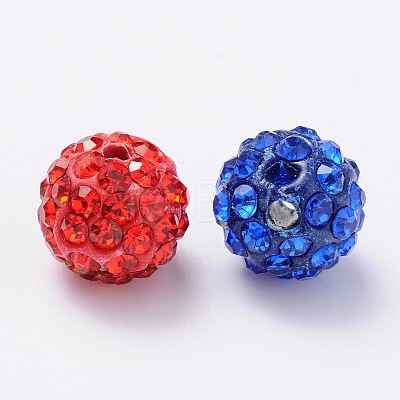 Polymer Clay Rhinestone Beads RB-H258-HD12mm-M-1