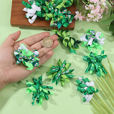 12Pcs 6 Styles Saint Patrick's Day Polyester Ornaments AJEW-BC0010-71-1
