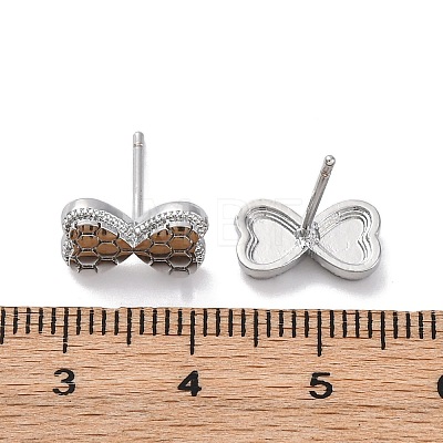 Brass Stud Earrings EJEW-D288-16P-1