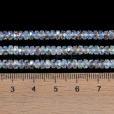 Electroplate Glass Beads Strands GLAA-Q105-03F-1