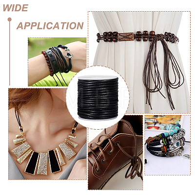 20M Round Cowhide Leather Cord WL-WH0015-01C-02-1