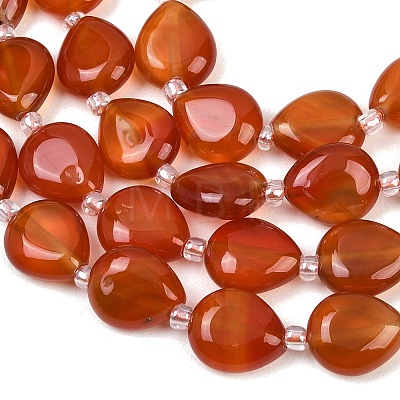 Natural Carnelian Beads Strands G-K393-E02-10x12-1