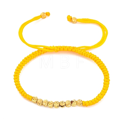 Polyester Cord Braided Bead Bracelets for Women BJEW-L698-01G-03-1