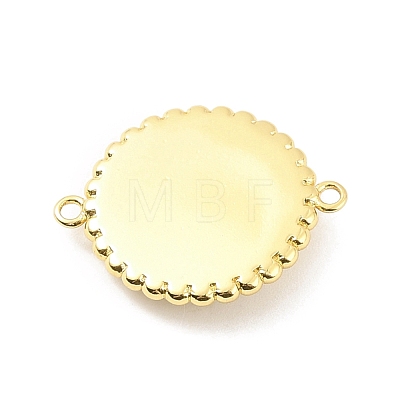 Rack Plating Brass Micro Pave Clear Cubic Zirconia Connector Charms KK-B054-25G-1