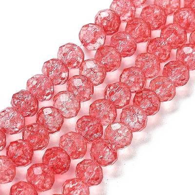 Crack Glass Beads Strands GLAA-M049-01A-1