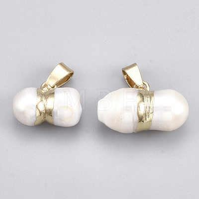 Natural Cultured Freshwater Pearl Charms SSHEL-S254-07A-1