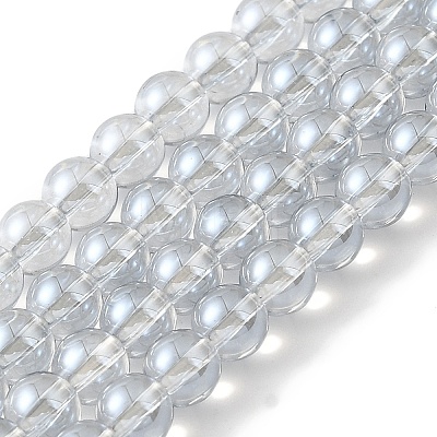 Transparent Electroplate Glass Beads Strands GLAA-T032-T4mm-C17-1