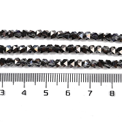 Electroplate Glass Beads Strands GLAA-Q105-02G-1