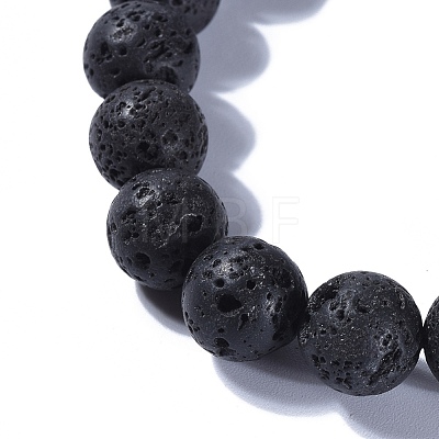 Natural Lava Rock Beads Stretch Bracelets BJEW-JB04173-14-1