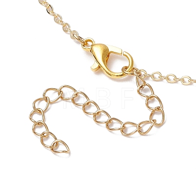 Alloy Enamel Handbag Pendant Brass Cable Chain Necklaces for Women NJEW-JN05273-1