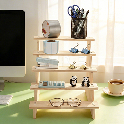 5-Tier Assemble Wood Display Riser Stands ODIS-WH0095-019B-1