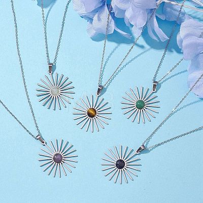 Stainless Steel Cable Chain Necklaces NJEW-JN04834-1