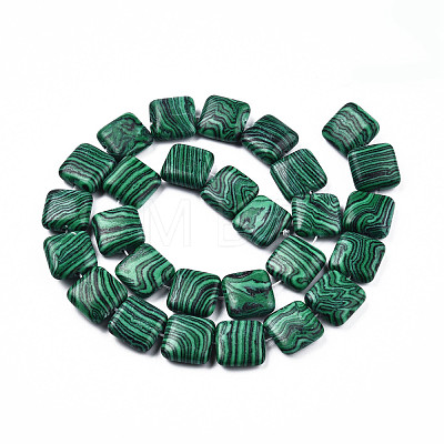 Synthetic Malachite Beads Strands G-N326-140D-1