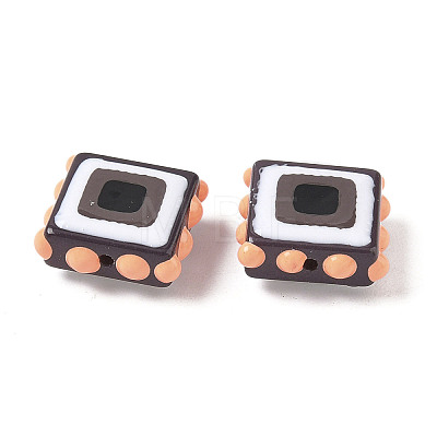Baking Paint Glass Enamel Beads LAMP-S079-14D-1
