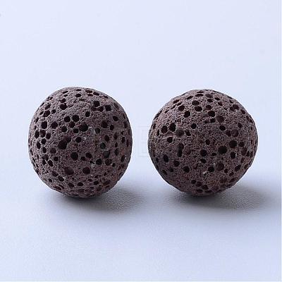 Unwaxed Natural Lava Rock Beads G-F325-12mm-M-1