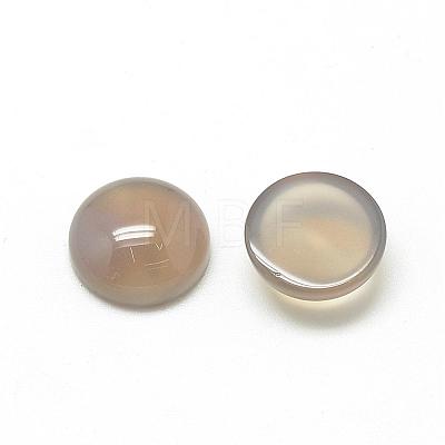 Natural Gray Agate Cabochons G-R416-6mm-15-1