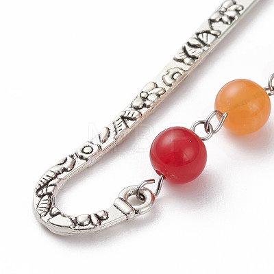 Tibetan Style Alloy Bookmarks for Halloween's Day AJEW-JK00165-03-1