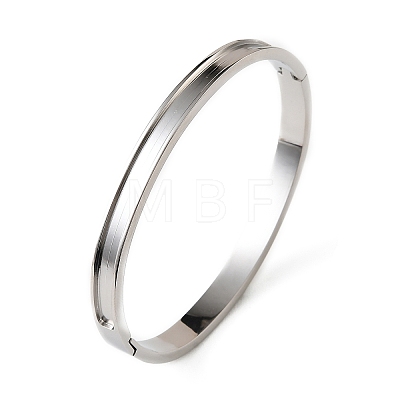 6MM 304 Stainless Steel Blank Grooved Hinged Bangle Making SA-CBA4244-02P-1