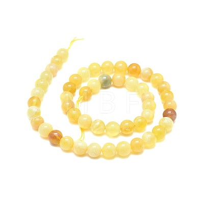 Natural Yellow Opal Beads Strands G-F674-07A-8mm-1
