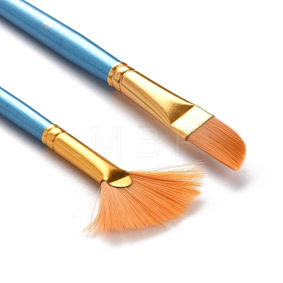 Wooden Paint Brushes Pens Sets AJEW-L083-04-1