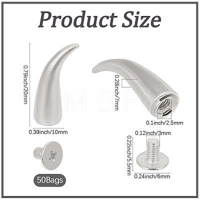 50Bags Alloy Decorative Rivets FIND-GF0009-69A-P-1