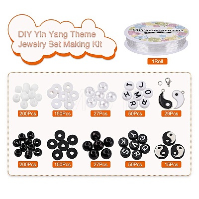 DIY Yin Yang Theme Jewelry Set Making Kit DIY-YW0004-67-1