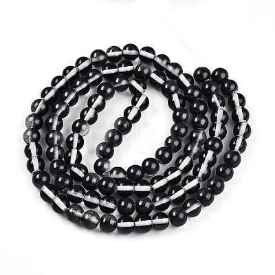 Baking Paint Transparent Glass Beads Strands DGLA-N011-8mm-10-1
