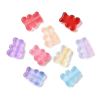 Transparent Spray Paint Glass Beads GLAA-Z011-08-1