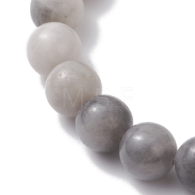 Round Natural Hawk's Eye Beads Stretch Bracelets for Women BJEW-JB12733-1