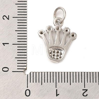 Brass Micro Pave Cubic Zirconia Pendants KK-C072-39P-1