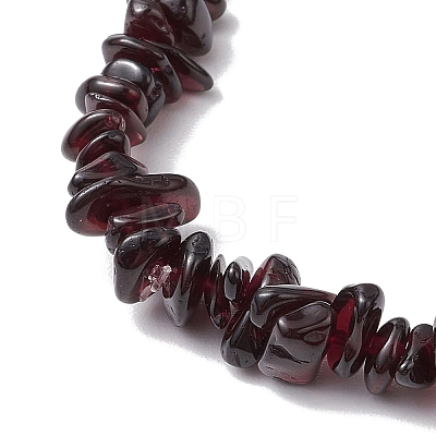 Natural Garnet Stretch Bracelets BJEW-JB11147-10-1