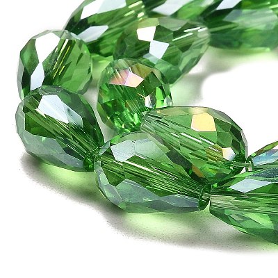 Electroplate Glass Beads Strands LS-EGLA-D015-12x8mm-19-1