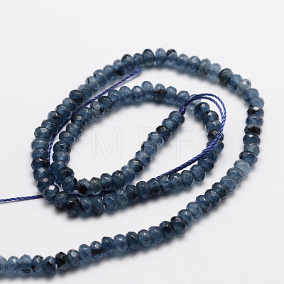 Dyed Natural Malaysia Jade Rondelle Beads Strands X-G-E316-2x4mm-52-1