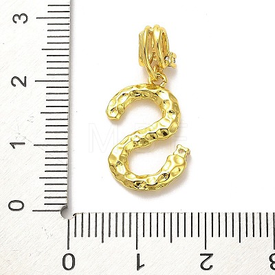 Rack Plating Brass Micro Pave Cubic Zirconia European Dangle Charms KK-L210-015G-S-1