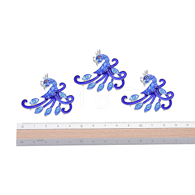 Chinese Style Alloy Enamel Chandelier Components Links X-ENAM-E329-09B-S-1