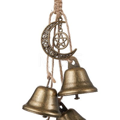 Iron Bell Pendant Decoration HJEW-JM02247-1