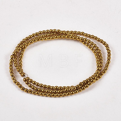 Electroplate Non-magnetic Synthetic Hematite Beads Strands G-J169A-2mm-04-1