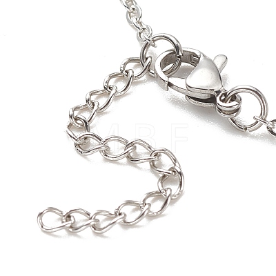 304 Stainless Steel Satellite Chains Anklet for Women AJEW-AN00501-1