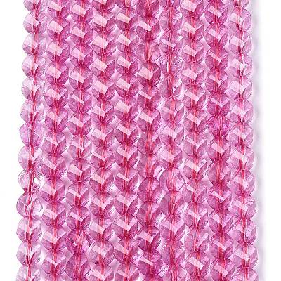 Crackle Transparent Glass Beads Strands GLAA-N068-02A-07-1