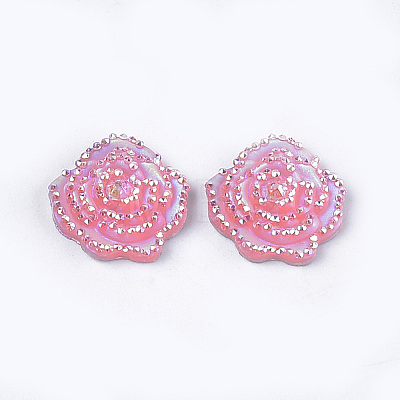 Resin Rhinestone Cabochons CRES-T012-02C-1