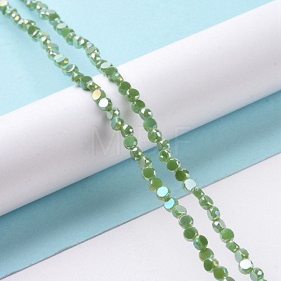Electroplate Glass Beads Strands GLAA-E036-03D-1