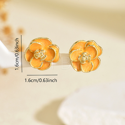 Flower Brass Stud Earrings VS5484-4-1